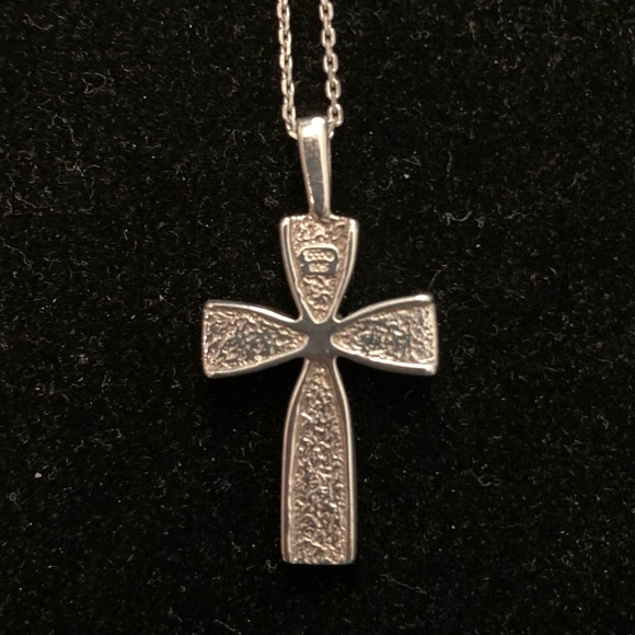 Turquoise Sterling Silver Cross Necklace by Coleman Company - Picture 5 of 7